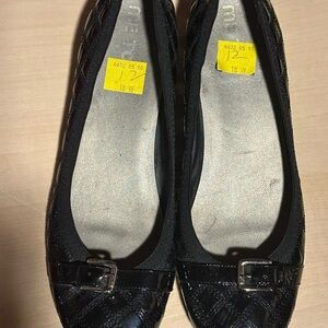 Me Too Black Quilted Flats with Buckle